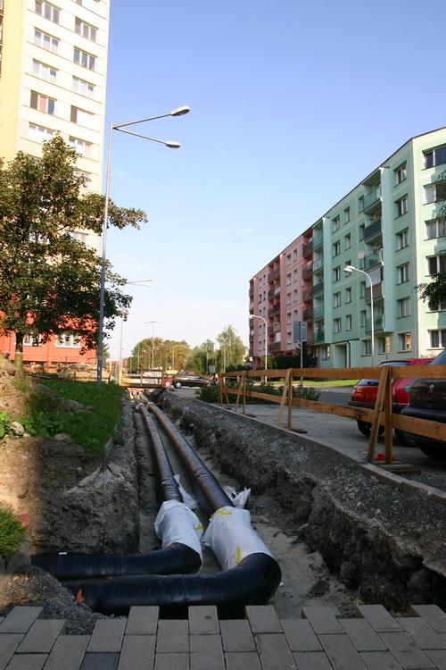 Výstavba teplovodu - Svat. Čecha