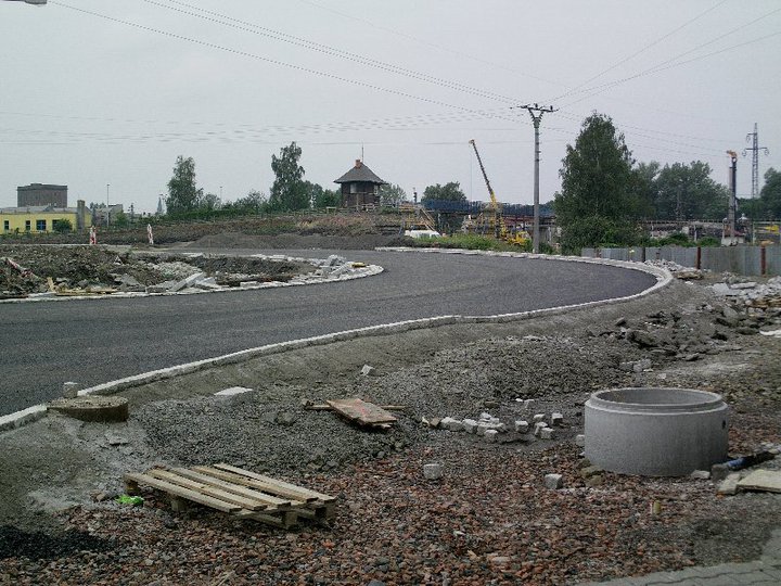 Stavba skřečoňského mostu