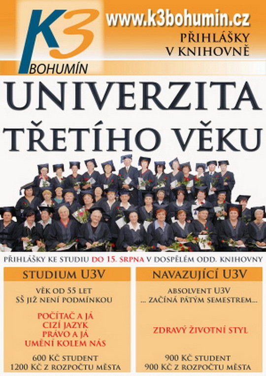Univerzita třetího věku nabízí vzdělání dalších uchazečům