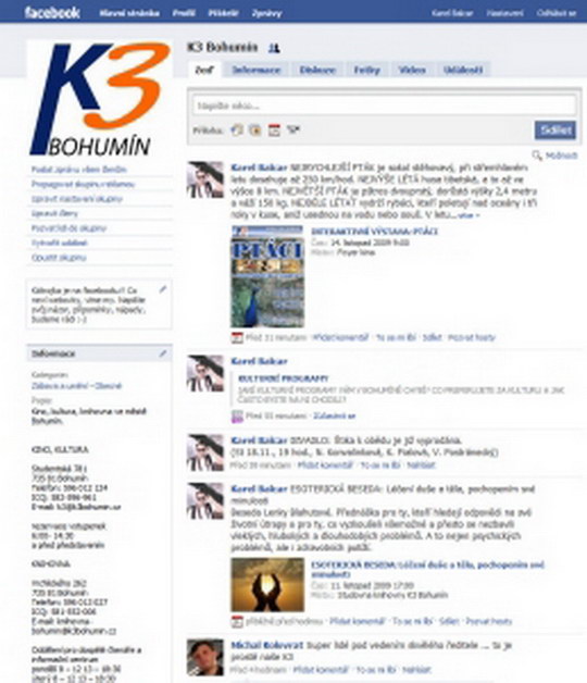 Kino i knihovna míří na největší virtuální sociální síť, najdete je na facebooku