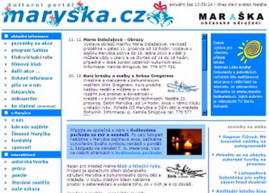 Novobohumínská Maryška bude mít zítra otevřeno naposledy v roce 2009, návštěvníky pak uvítá až 5. ledna