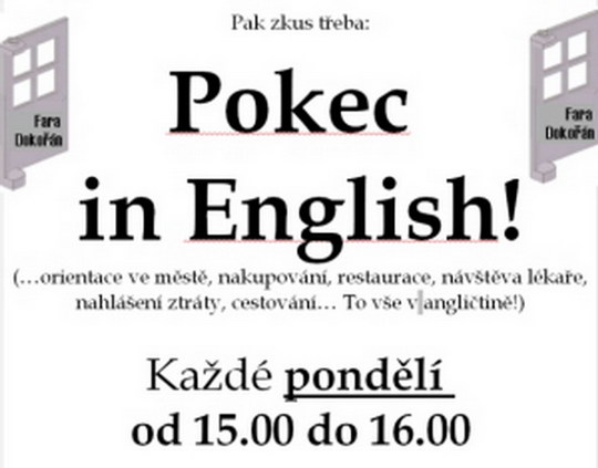 Angličtina dostupná pro každého anebo od března startuje v Bohumíně Pokec in English
