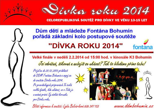 Odstartoval příjem přihlášek k soutěži Dívka roku 2014