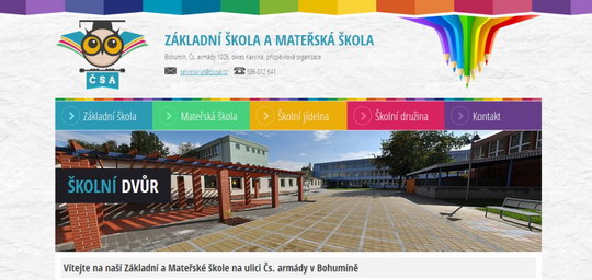 ZŠ ČSA má nový web a soutěž pro bystré návštěvníky