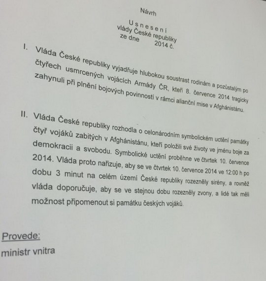 Česko ve čtvrtek sirénami uctí vojáky padlé v Afghánistánu