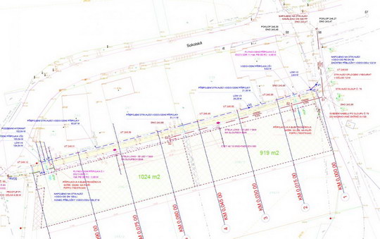 Řešení chodníku mezi parc. č. 249 a 177 + sítě ke stavebním parc. č. 246/1 a 246/3 v městské části Bohumín – Záblatí