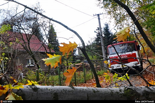 Na čtyři stovky událostí přinesl hasičům v Moravskoslezském kraji vítr