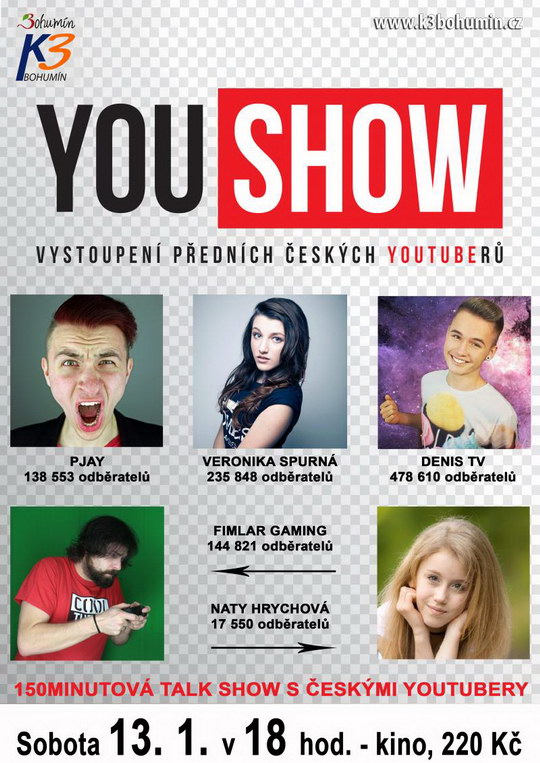 Slavní youtubeři dorazí do Bohumína, vystoupí v městském kině