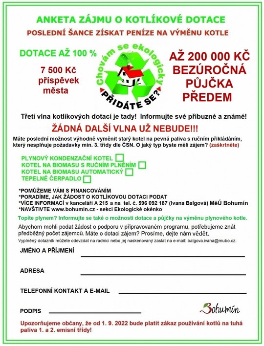 Leták a brožura k 3. výzvě kotlíkových dotací  v Moravskoslezském kraji