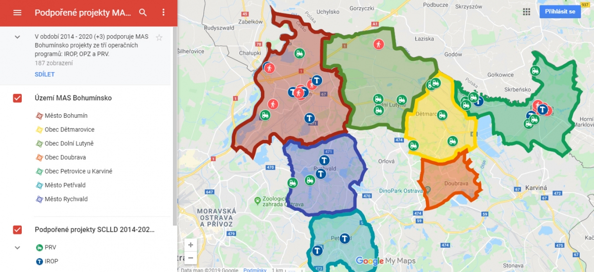 Cyklostezky, chodníky, učebny. Mapa představuje úspěšné projekty MASky