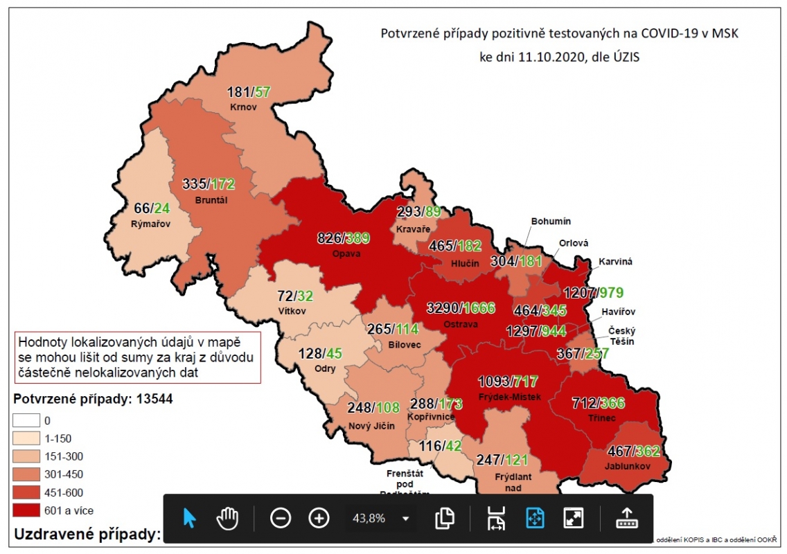 V Bohumíně, Rychvaldu a Dolní Lutyni je aktuálně cca 120 pozitivních na Covid-19