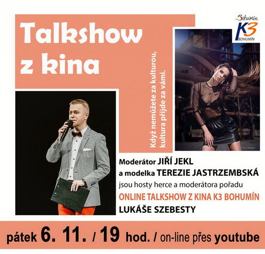 Bohumínské kino uvede dnes večer svou první on-line talkshow