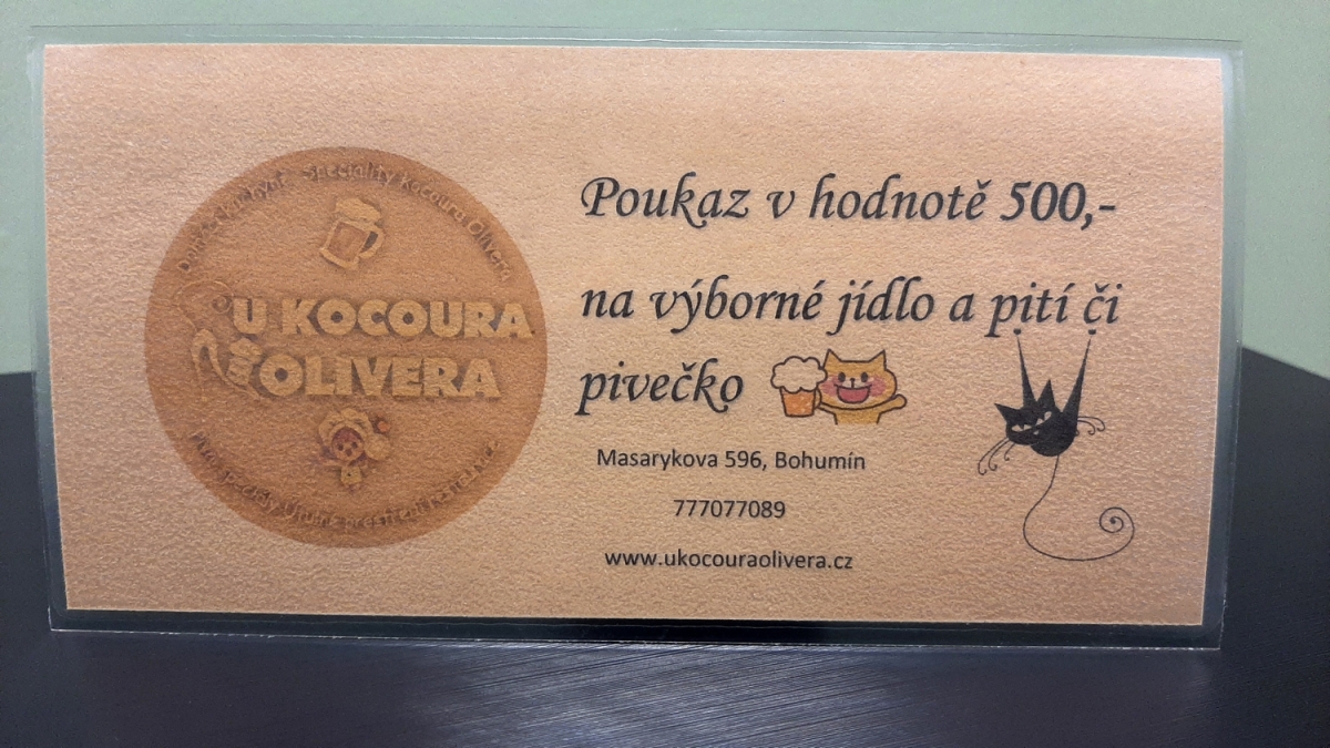 Soutěž o voucher do restaurace U kocoura Olivera