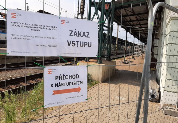 Správa železnic v Bohumíně opravuje nástupiště 1 a 1A