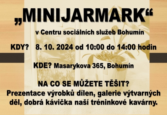 Minijarmark rukodělných výrobků a Týden sociálních služeb