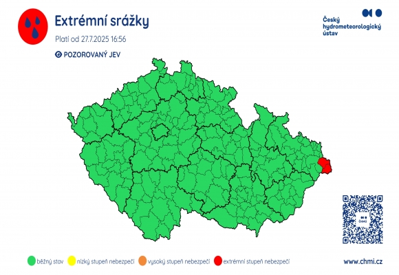 Meteorologové předpovídají vydatný déšť