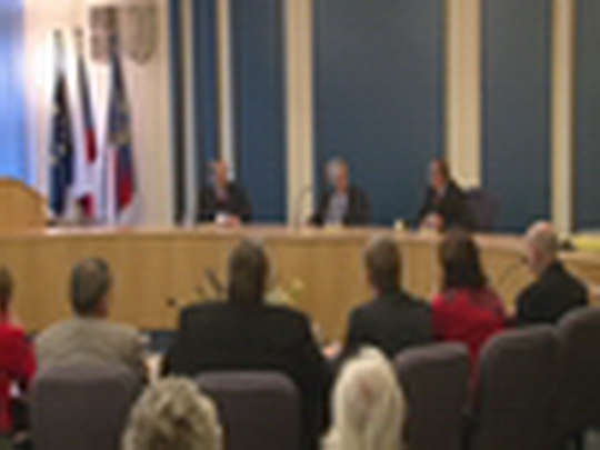 Prezident v Bohumíně - přijetí na radnici - show video