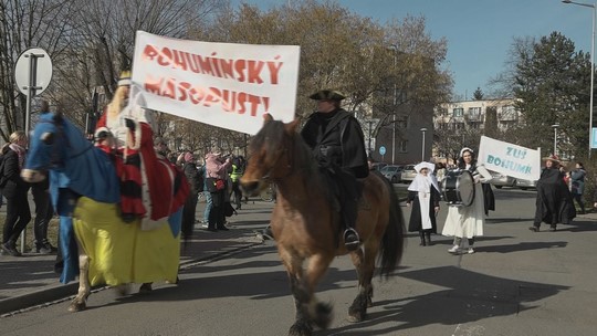 Bohumínem prošel masopustní průvod (2025) - zobrazit video