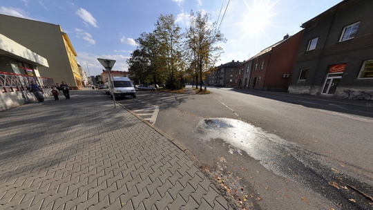 Crossroad of streets Dr. E. Benes and Stefanikova (at the drugstore) - Show virtual view