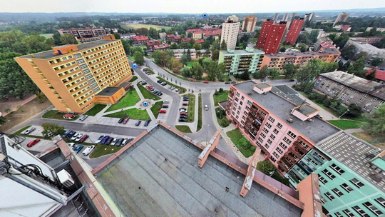 View to the settlement of housing estate named Svat. Cech - Show virtual view