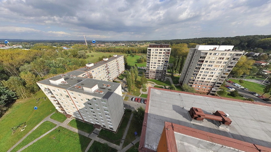 Pohled na sídliště Tovární - Zobrazit virtuální prohlídku
