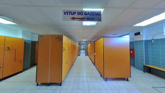 Aquacentrum - szatnie - Zwiedzanie wirtualne