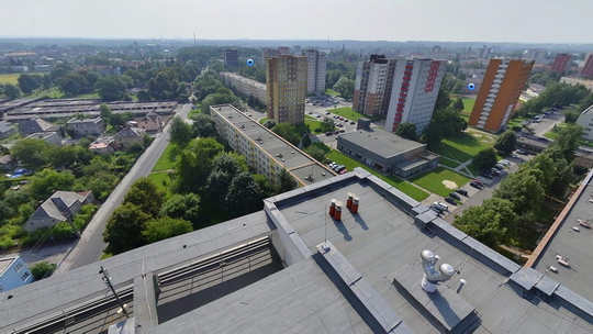Widok osiedla Osvoboditelů – ul. Mírová  - Zwiedzanie wirtualne
